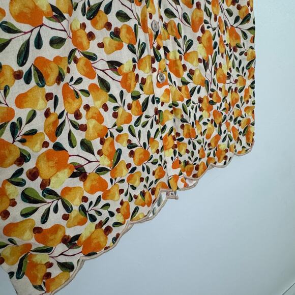 Farm Rio Scallop Hem, Button Down Skirt - Picture 5 of 7